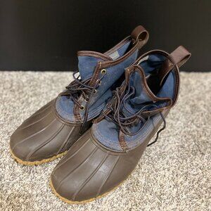 L.L.Bean  Navy/Brown Hunting Shoes 6"M 10 M(D)